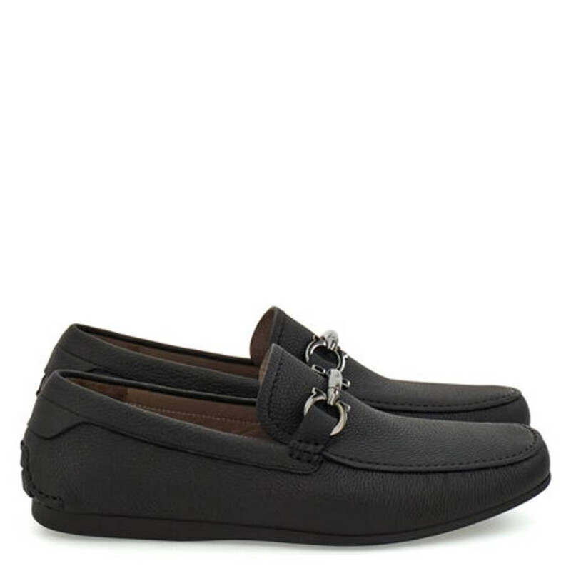Ferragamo Cancun Gancini Leather Drivers, Size 6 D 023601 771432