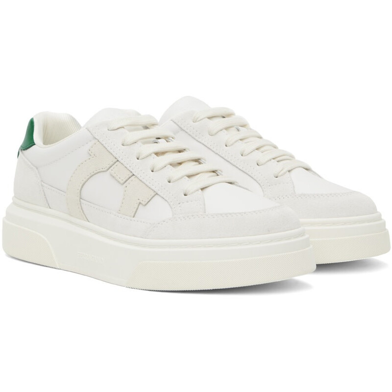 Ferragamo Cassina Gancini Outline Low-Top Sneakers, Size 5 023588