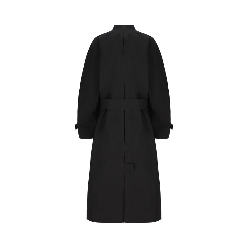 Ferragamo Contrasting Inserts Trench Coat, Brand Size 44 ( US Size