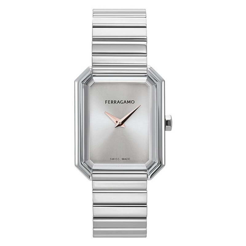 Ferragamo Crystal Tank Quartz Ladies Watch SFS800324 7630615147925