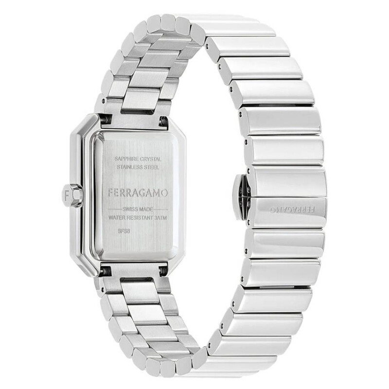 Ferragamo Crystal Tank Quartz Ladies Watch SFS800324 7630615147925