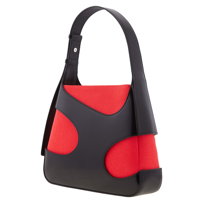 reiko ！Salvatore Ferragamo Ferragamo Cut Out-Detail Shoulder Bag 213959 762302 8056283165709