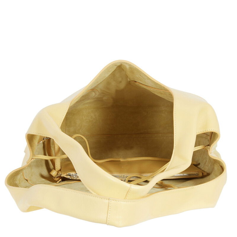 Ferragamo Cut-Out Detailing Hobo Bag in Butter 215985 769994
