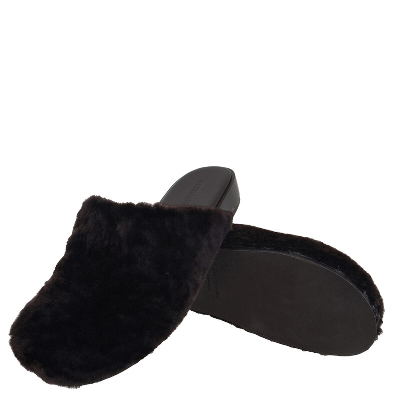 Ferragamo Dassa Pony Hair-Effect Mules, Size 9 E 022736 768540