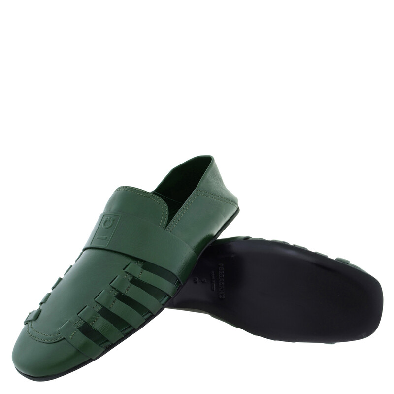 Ferragamo Demi Leather Summer Loafers, Size 9 027947 773083