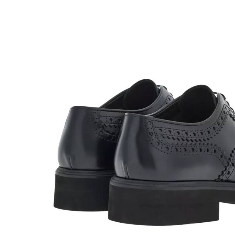 Ferragamo Derby With Perforated Detailing, Size 7.5 021954 766245