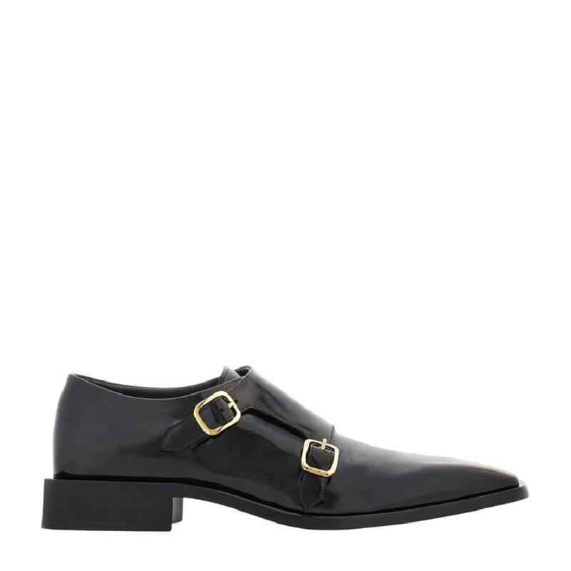 Ferragamo Double Monkstrap Leather Loafers, Size 6.5 029244 777025