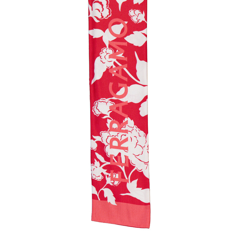 Ferragamo Dragon Print Narrow Strap Silk Headband 320853 771972