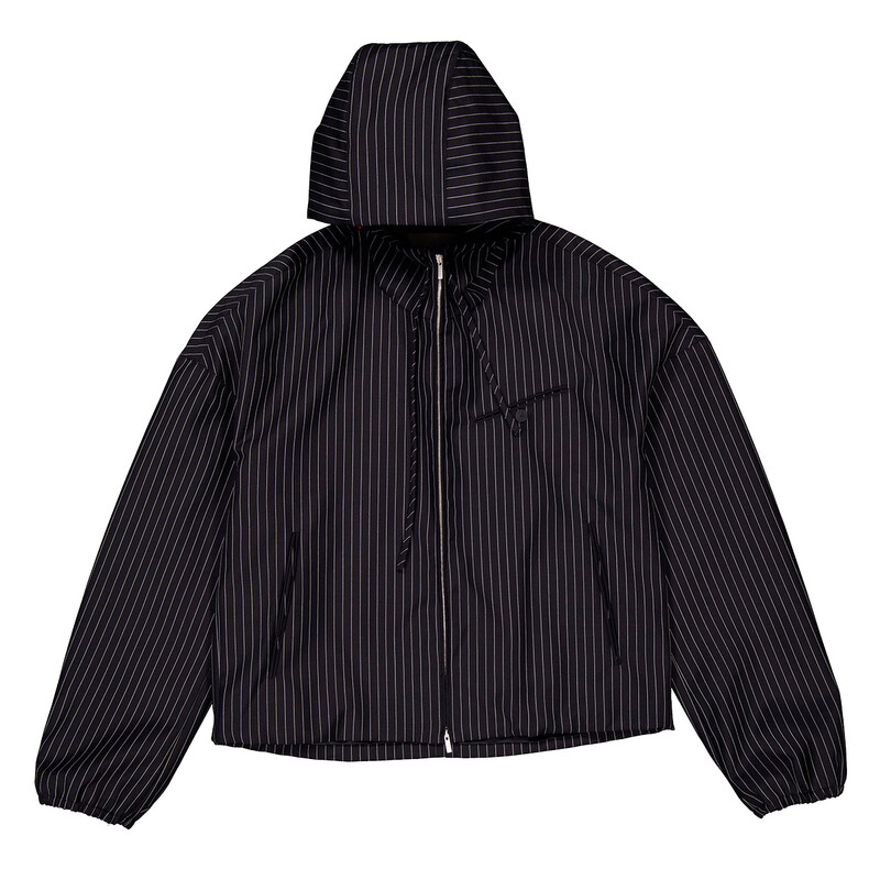 Ferragamo Drawstring Hooded Jacket, Brand Size 46 (US Size 36 