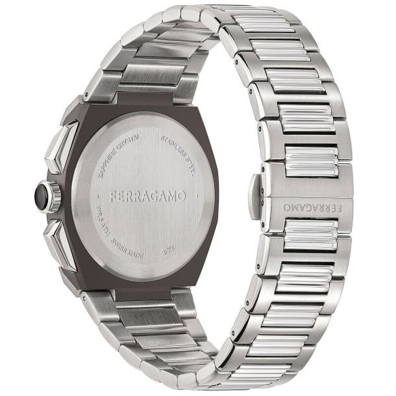 Ferragamo Edge Chronograph Quartz Black Dial Men's Watch SFK200223