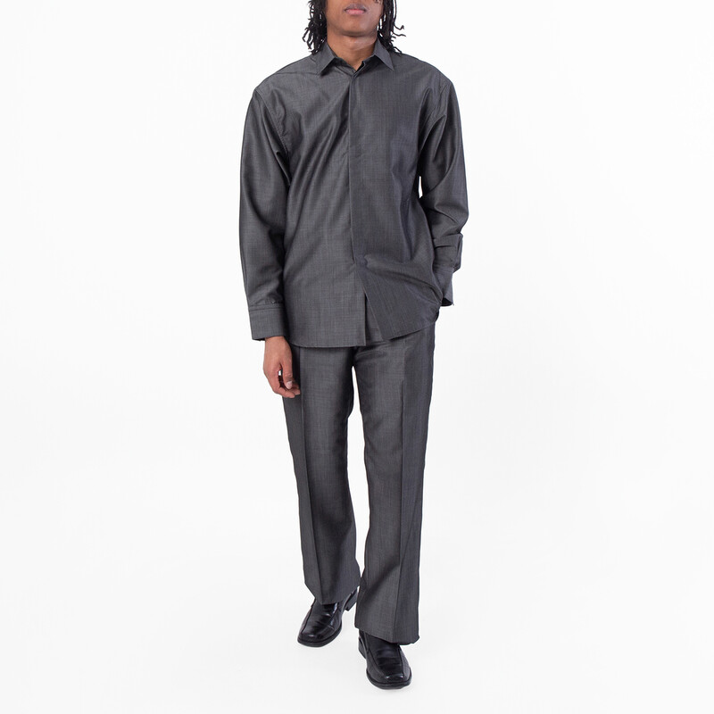 Ferragamo Embroidered Logo Silk-Blend Shirt, Size Medium 143846