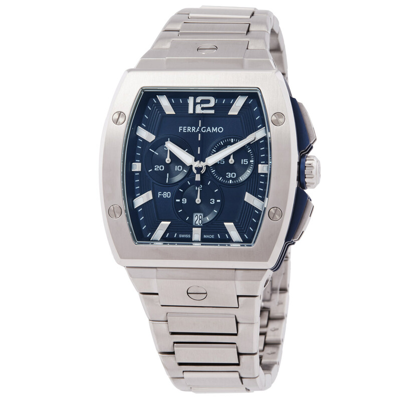 Ferragamo F-80 Chronograph Quartz Blue Dial Men's Watch SFKE00724 Ferragamo F-80 Chronograph Quartz Blue Dial Men's Watch SFKE00724
