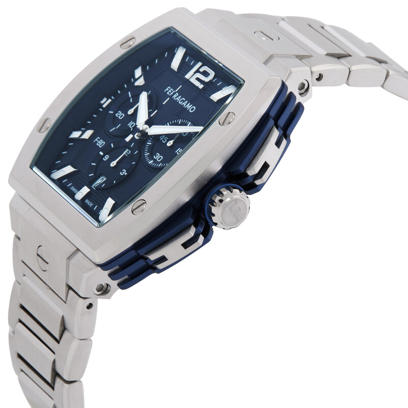 Ferragamo F-80 Chronograph Quartz Blue Dial Men's Watch SFKE00724