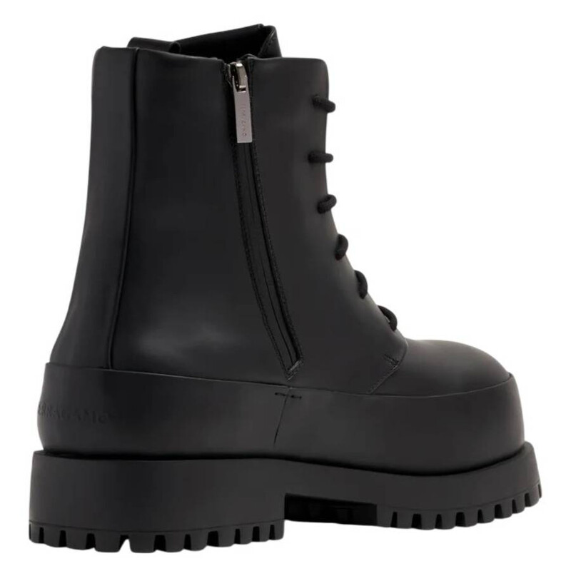 Ferragamo Fede Leather Combat Boots, Size 6.5 021984 766278