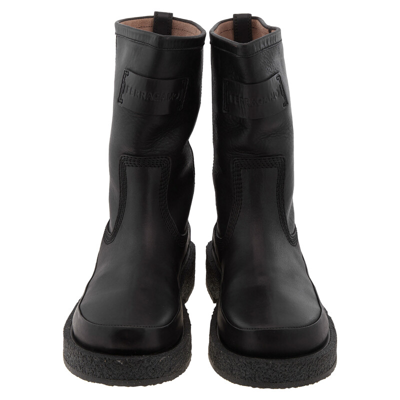 Ferragamo Ferdi Leather Boots, Size 9 EE 021713 762826