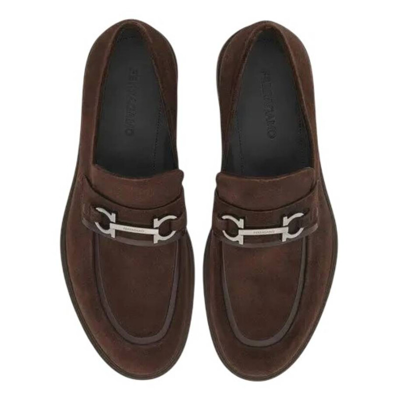 Ferragamo Fiorello Gancini Ornament Moccasin, Size 7 021965 766242
