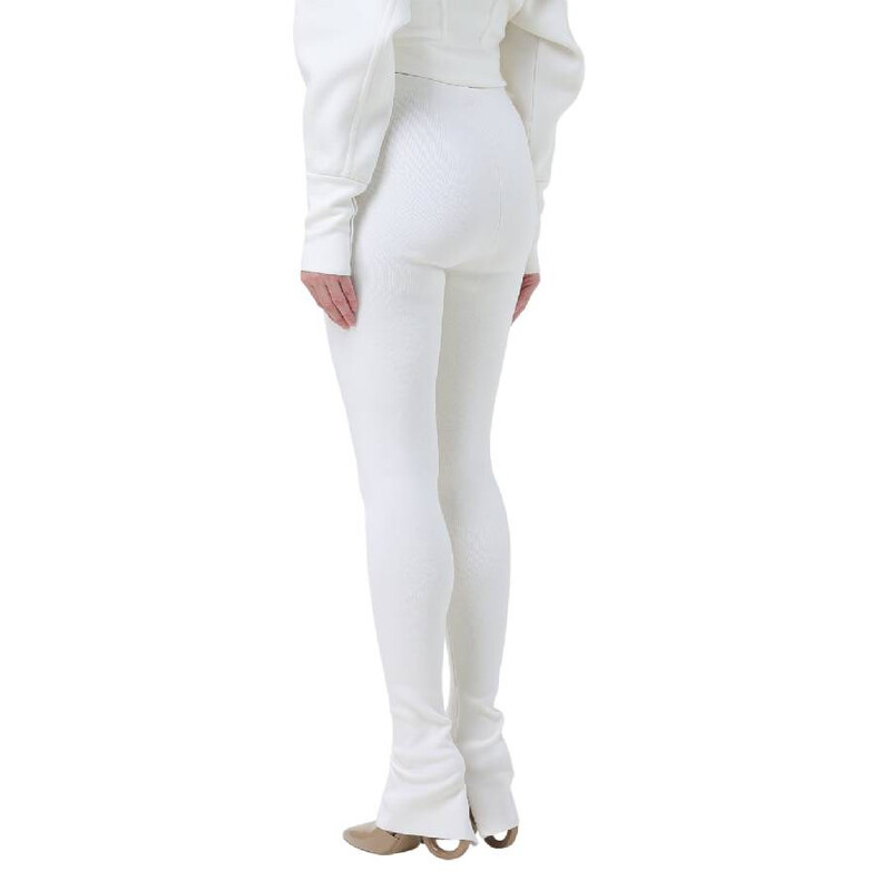 Ferragamo Fitted Virgin Wool Leggings, Size Large 112034 766677