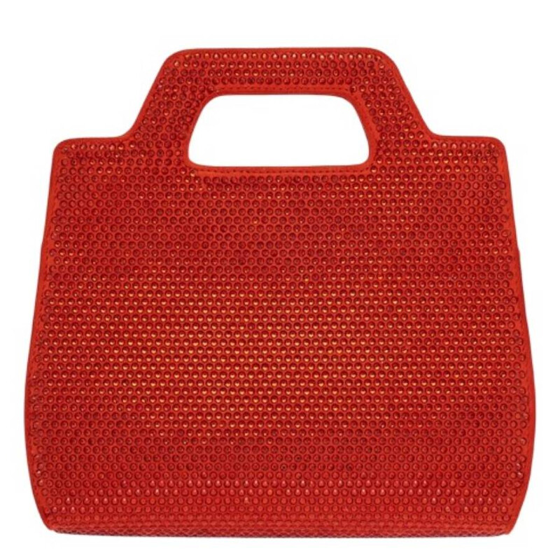 Ferragamo Flame Red Wanda Mini Bag With Crystals 213688 760558