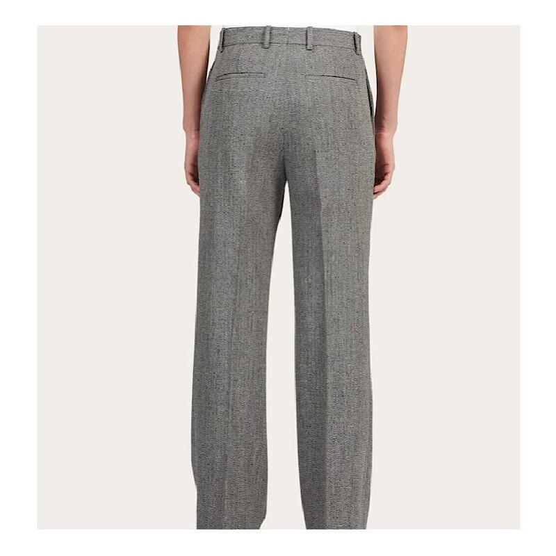Ferragamo Flat Front Tailored Trousers, Brand Size 46 (Waist Size 30 ...