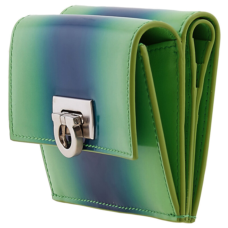 Salvatore Ferragamo Ferragamo Gancini Clasp Wanda Compact Wallet