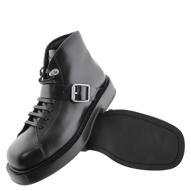 Ferragamo Gancini Ornament Ankle Boots, Size 7 022090 766303