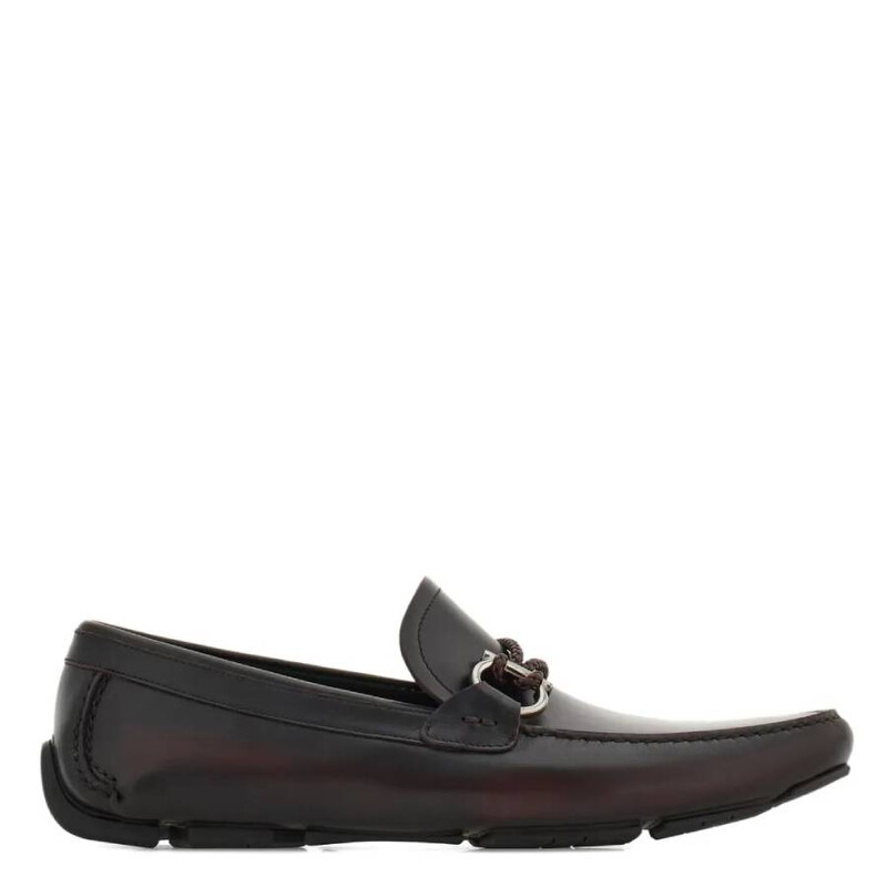 Ferragamo Gancini Ornament Leather Loafers, Size 6 EEE  display picture 2