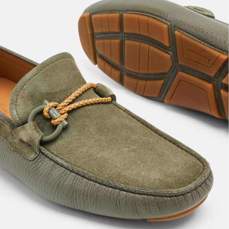 Ferragamo Gancini Ornament Loafers, Size 9 EE 02B796 757715
