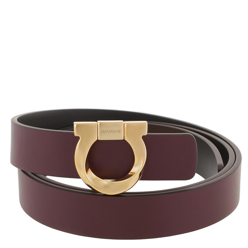 Ferragamo Gancini Reversible Leather Belt, Size 100 230299 771136