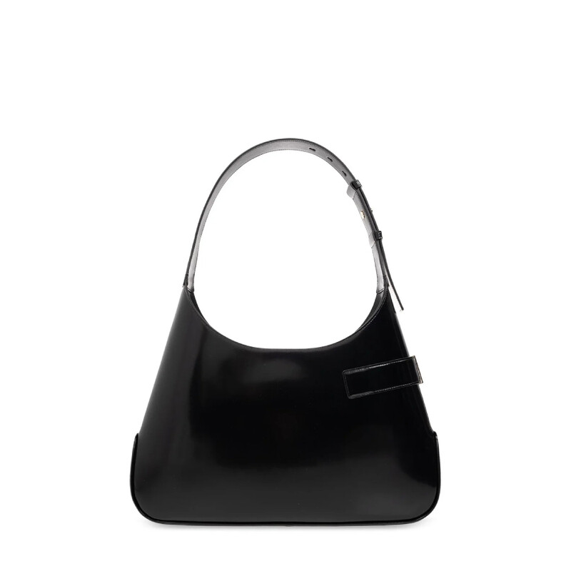 Ferragamo Gancini-Buckled Asymmetric Leather Shoulder Bag 215492