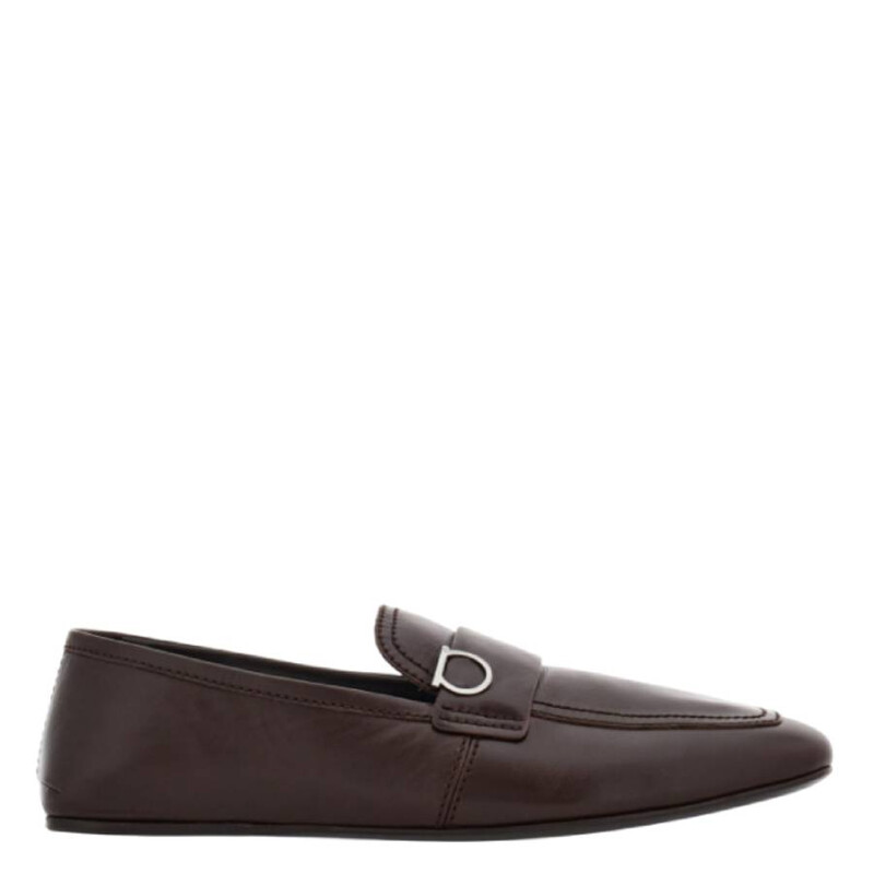 Ferragamo Gancini-Plaque Slip-On Loafers, Size 5.5 EEE  display picture 1