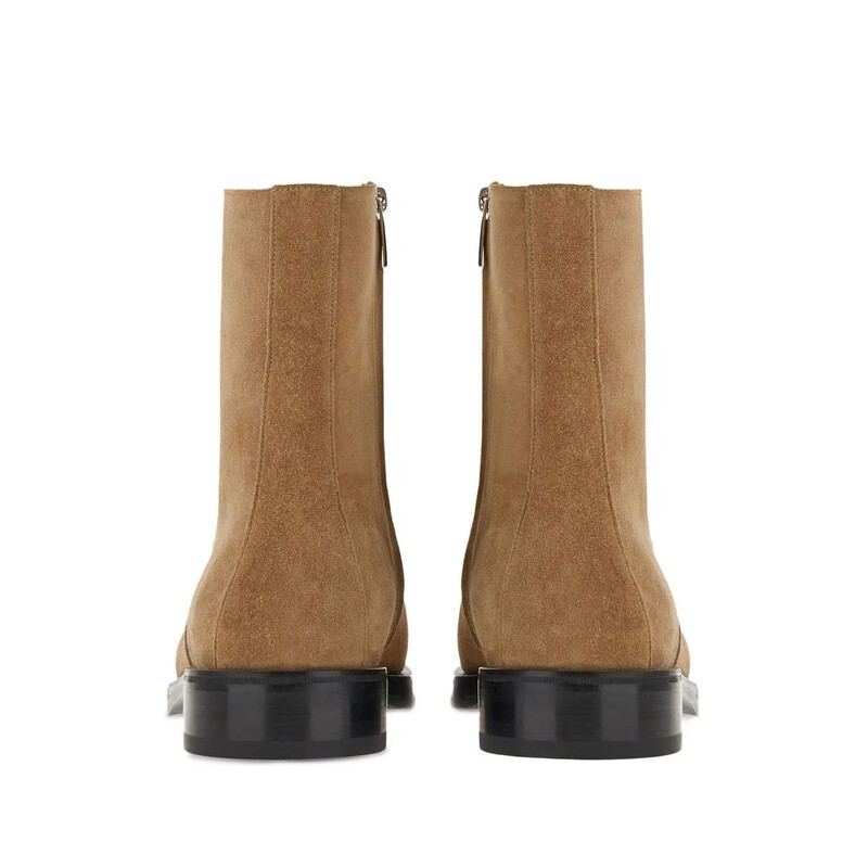 Ferragamo Gerald Calf Suede Ankle Boots, Size 6 021273  display picture 1