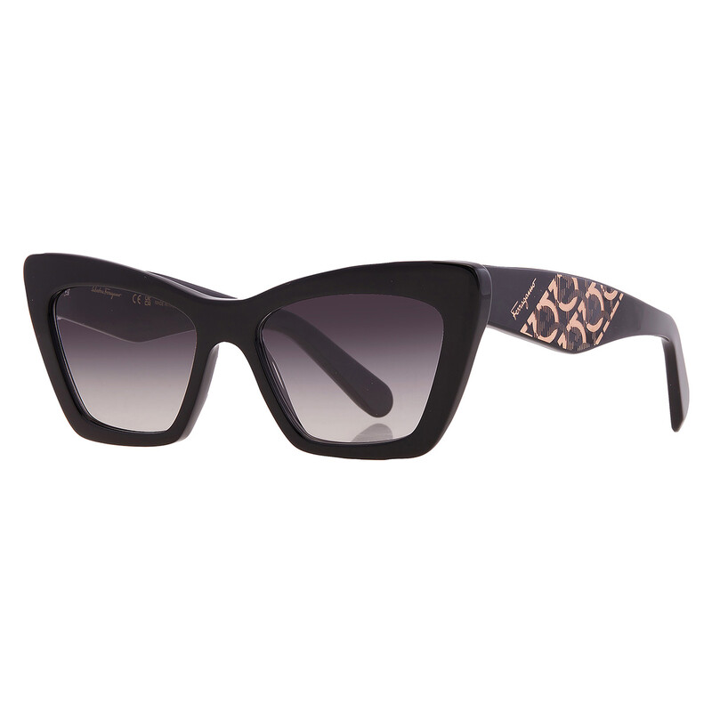 Salvatore Ferragamo Black and Gold Gradient Cat-Eye Sunglasses FERRAGAMO Classic 54mm Gradient Cat Eye Sunglasses | Nordstrom main image 2