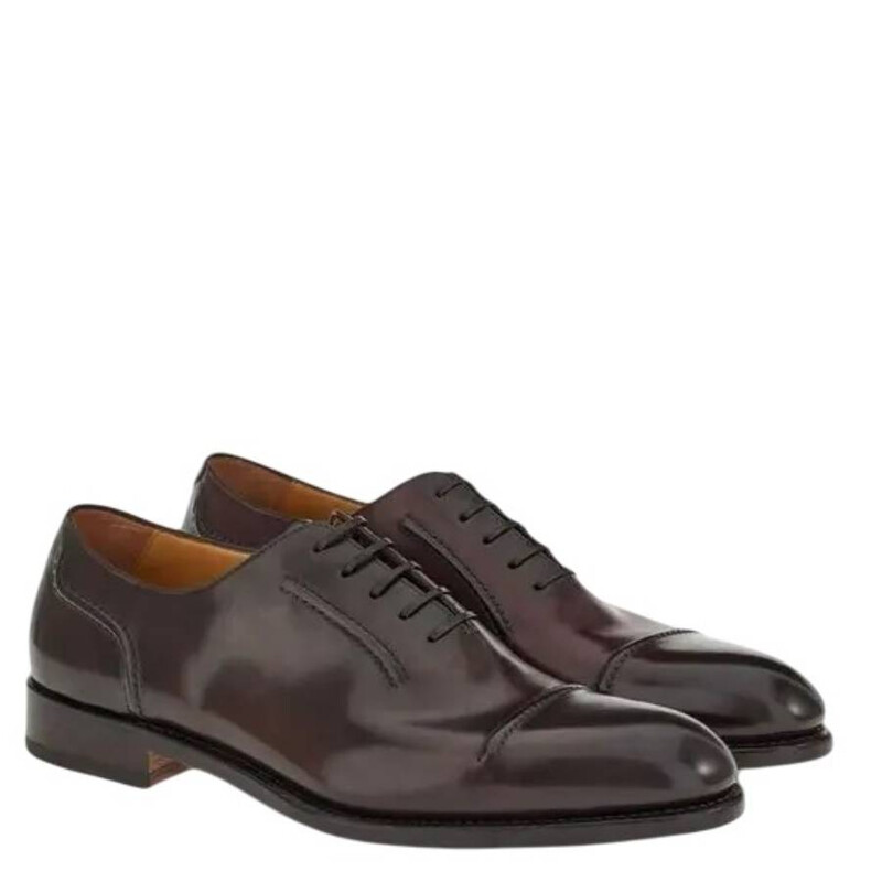 Ferragamo Giave Leather Oxford Shoes, Size 10.5 EE 021030  display picture 1