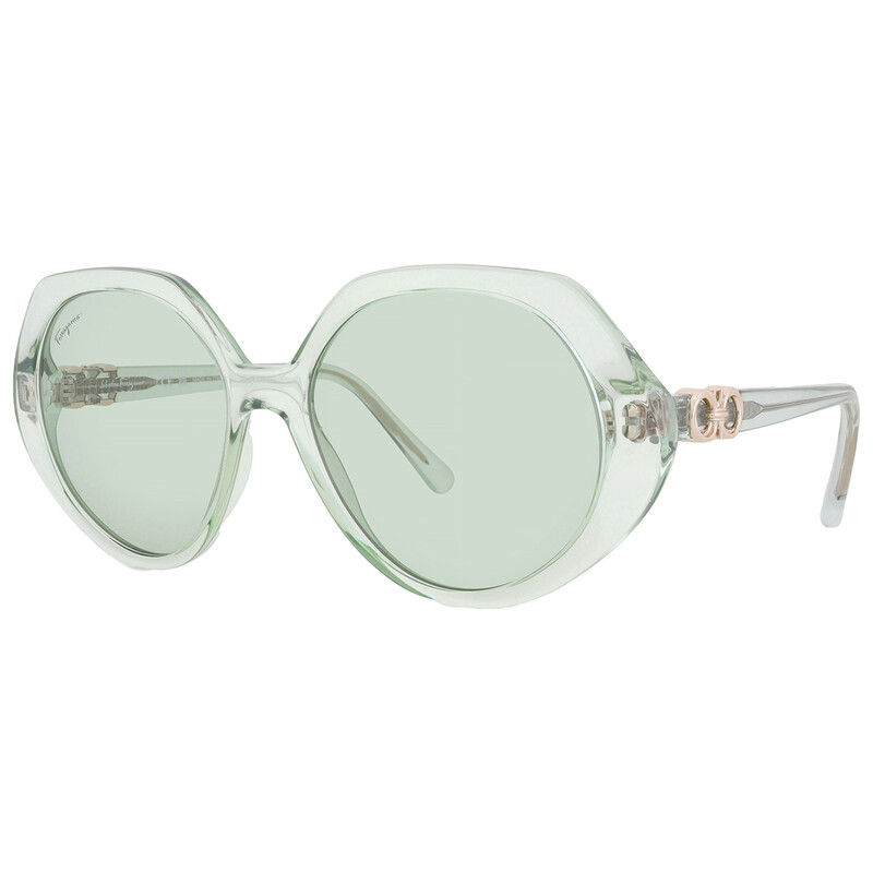 Ferragamo Green Geometric Ladies Sunglasses SF1084S 341 58  display picture 2