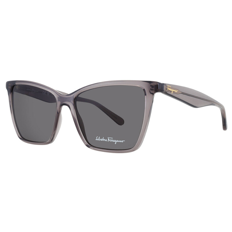 Ferragamo Grey Butterfly Ladies Sunglasses SF3017 057 54