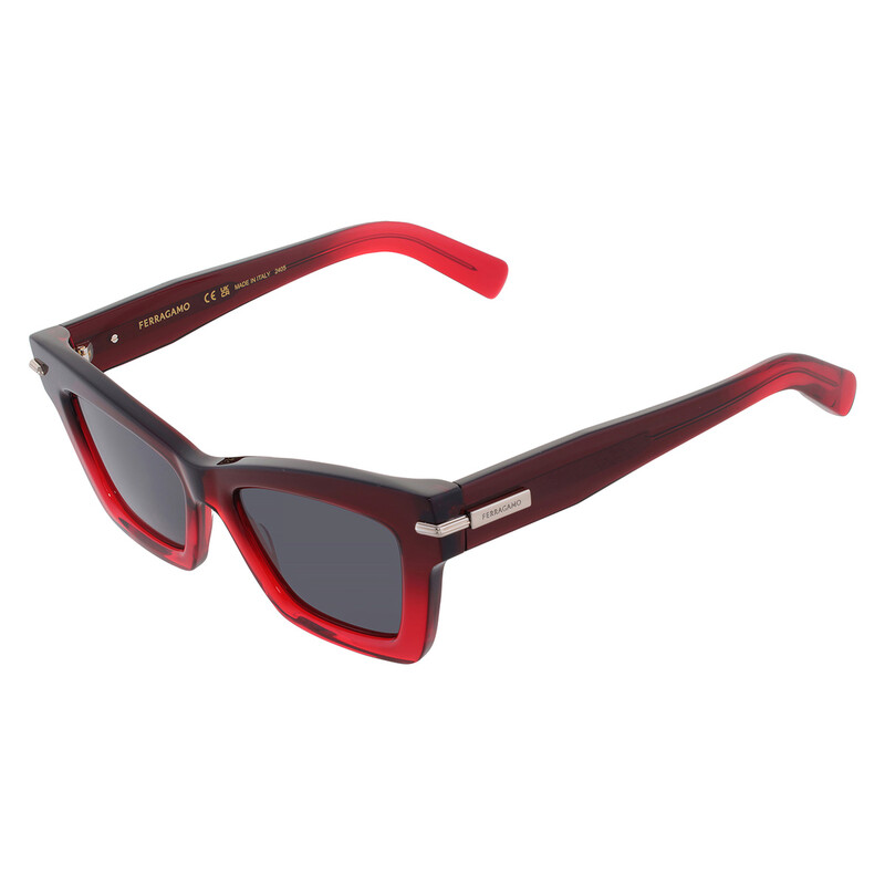 Ferragamo Grey Cat Eye Ladies Sunglasses SF2031S 615 52