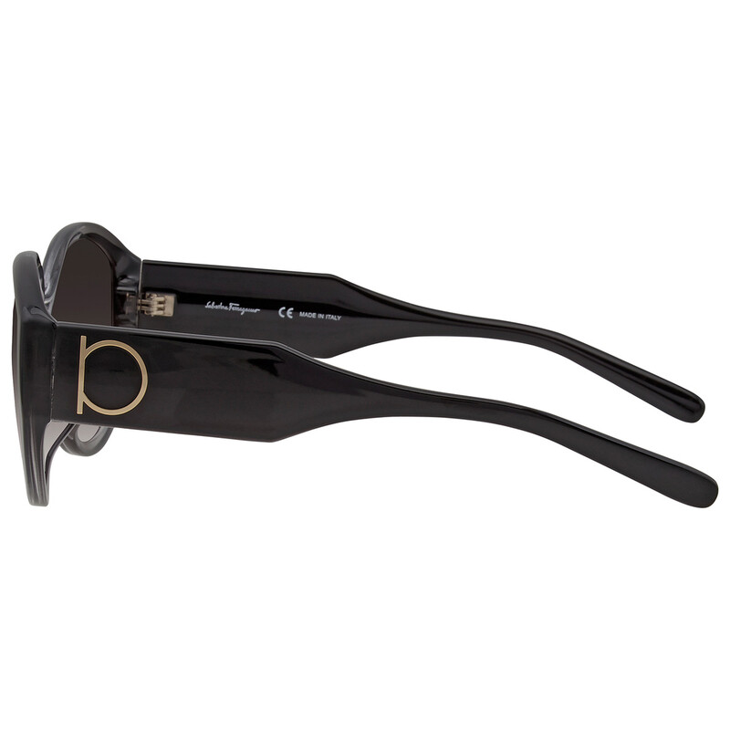 Ferragamo Grey Gradient Oval Ladies Sunglasses SF947SA 0075917