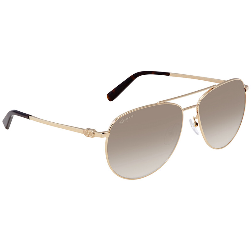Ferragamo Grey Gradient Pilot Sunglasses SF157S 717 60  display picture 1