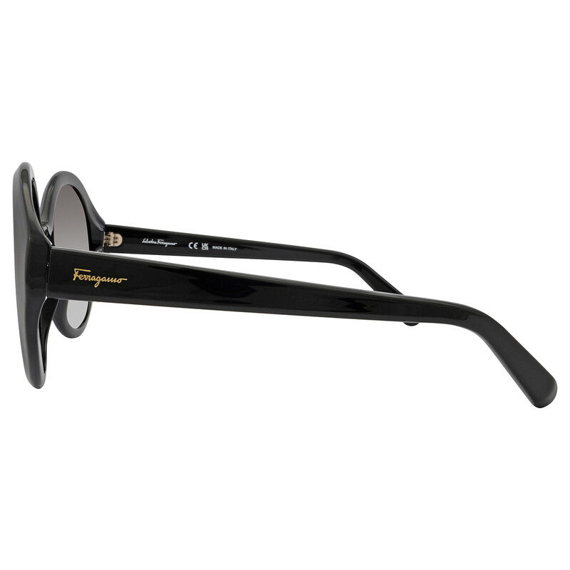 Ferragamo Grey Gradient Round Ladies Sunglasses SF1067S 001  display picture 3