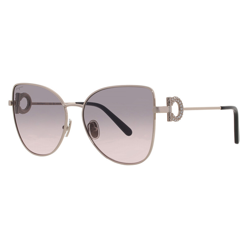 Salvatore Ferragamo Rose Gold Frame Sunglasses with Gradient Gray Lenses Salvatore Ferragamo Sunglasses SF943S 083 Grey Rose Gradient  main image 4