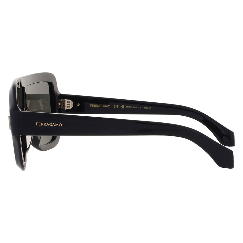 Salvatore Ferragamo SF2061SE Sunglasses 001 Black acetate Shield Salvatore Ferragamo SF2061SE Sunglasses – Bluefly main image 4