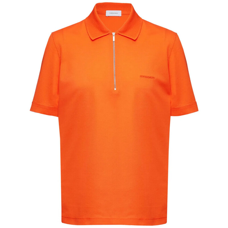 Ferragamo Half-Zip Polo Top 122327772039 - Clothing, Salvatore