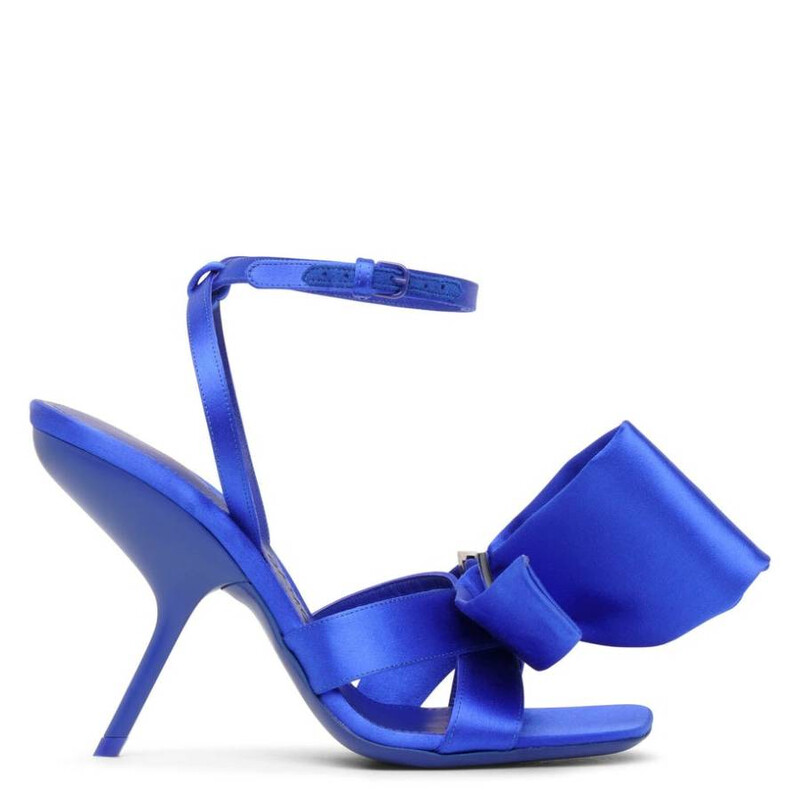 Ferragamo Helena 105 Satin Bow Sandals, Size 6.5 C 01F808 763043