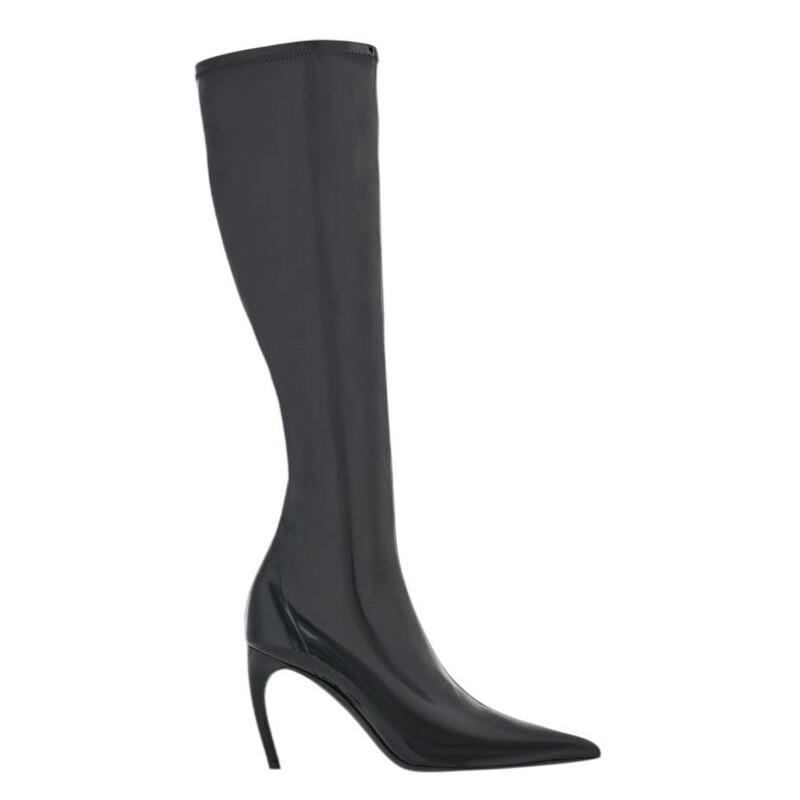 Ferragamo High Patent Stretch Boot, Size 10 C 01H650 769738