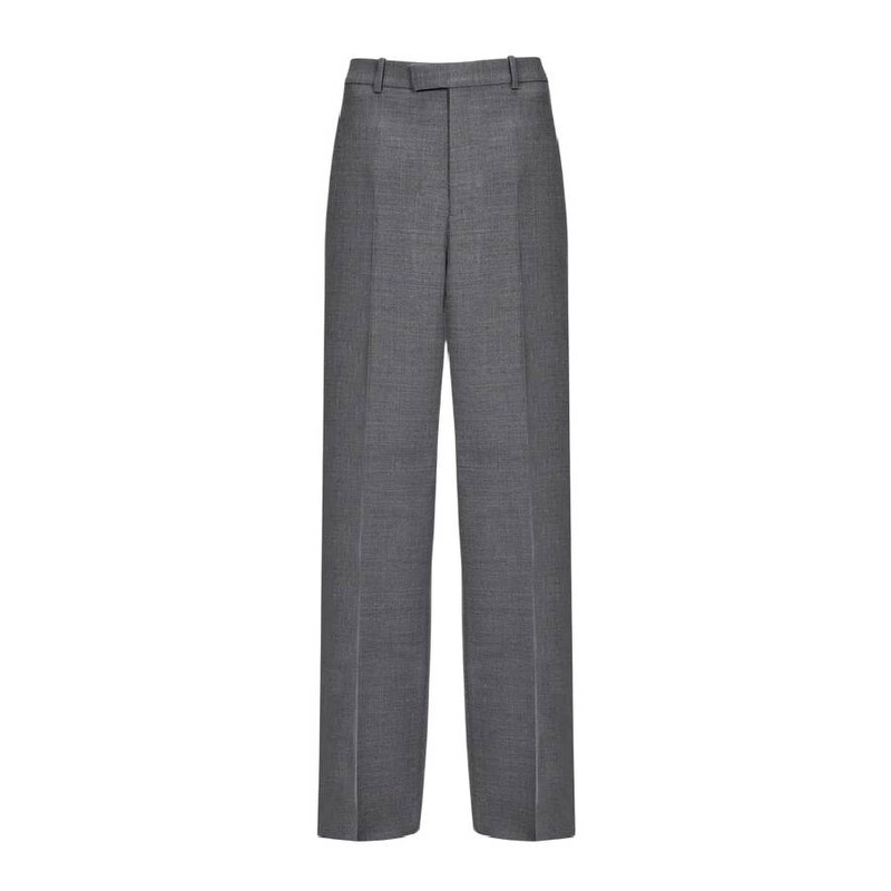 Ferragamo High-Waisted Wool Pants, Brand Size 52 ( US Size 36