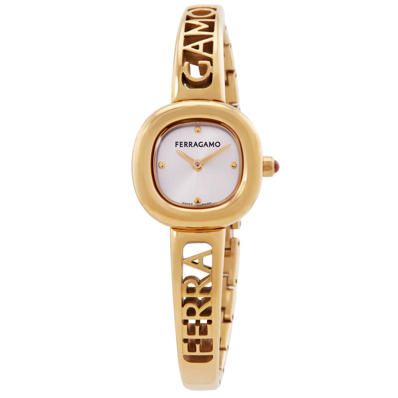 Ferragamo Iconic Jewel Bangle Quartz Silver Dial Ladies 