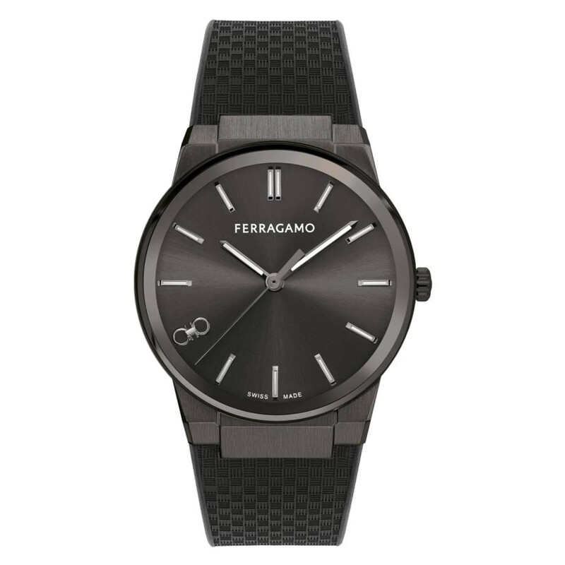 Ferragamo Infinity Sapphire Quartz Black Dial Men's Watch