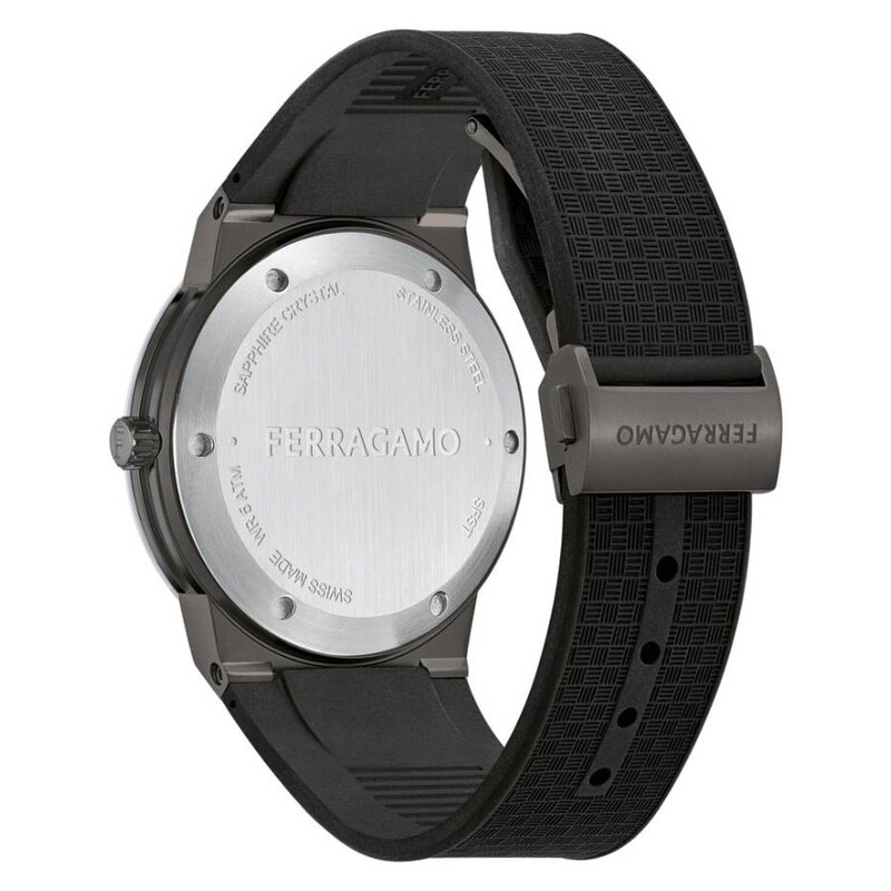 Ferragamo Infinity Sapphire Quartz Black Dial Men's Watch
