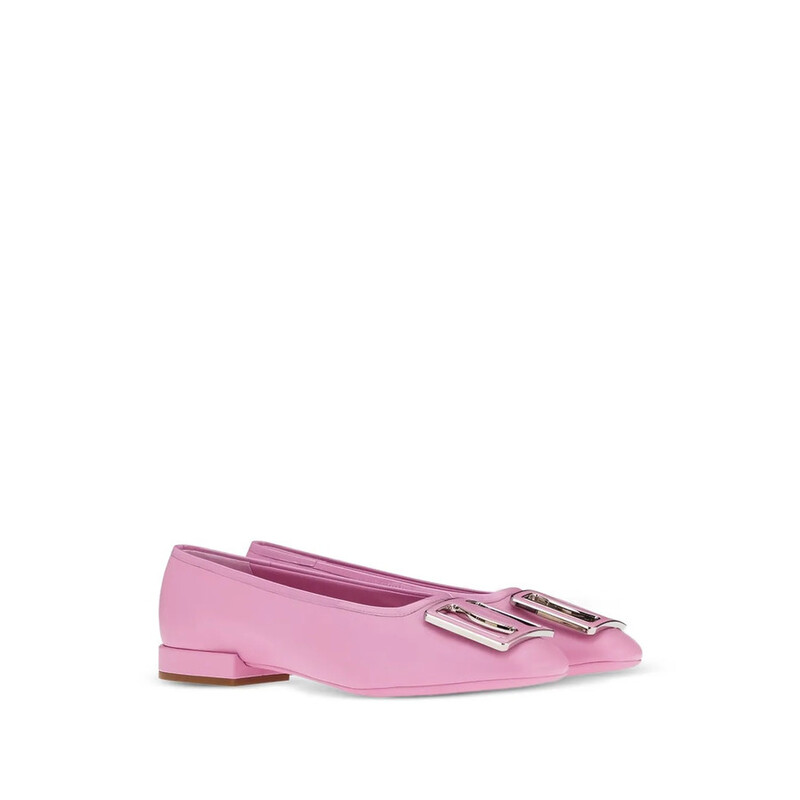 Ferragamo Ladies Pink Flats, US Size 4.5 01C725749551 - Shoes