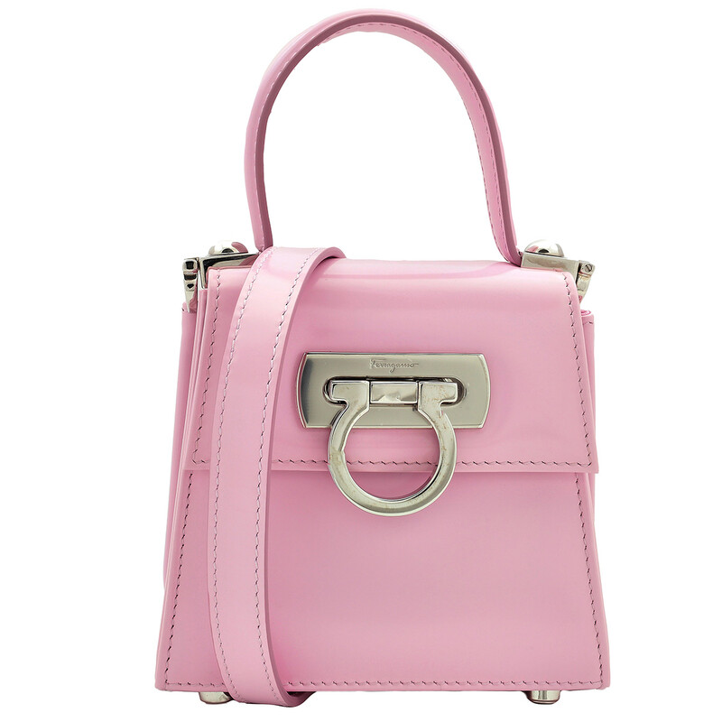 Ferragamo Ladies Pink Micro Iconic Top Handle Bag 213972 763066